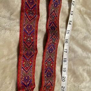 Woven Metallic Ribbon Trim | 1.5 inch x 2 yards